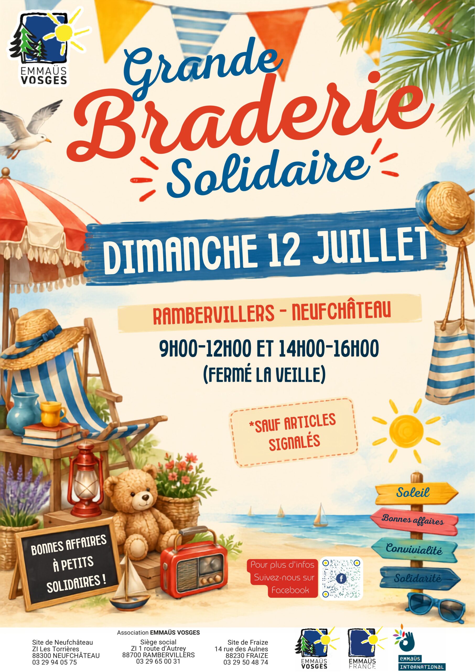 BRADERIE SOLIDAIRE ASSOCIATION EMMAÜS VOSGES à RAMBERVILLERS
